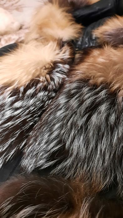 Зимняя кожаная  куртка