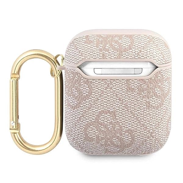 Etui Guess 4G Script Metal Collectionna AirPods 1 / 2 - różowe