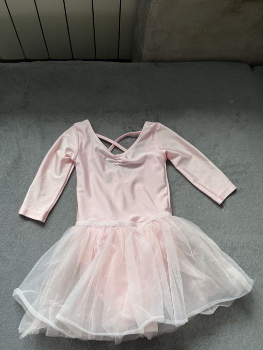 Pudrowo różowy strój do tańca H&M r.80/86