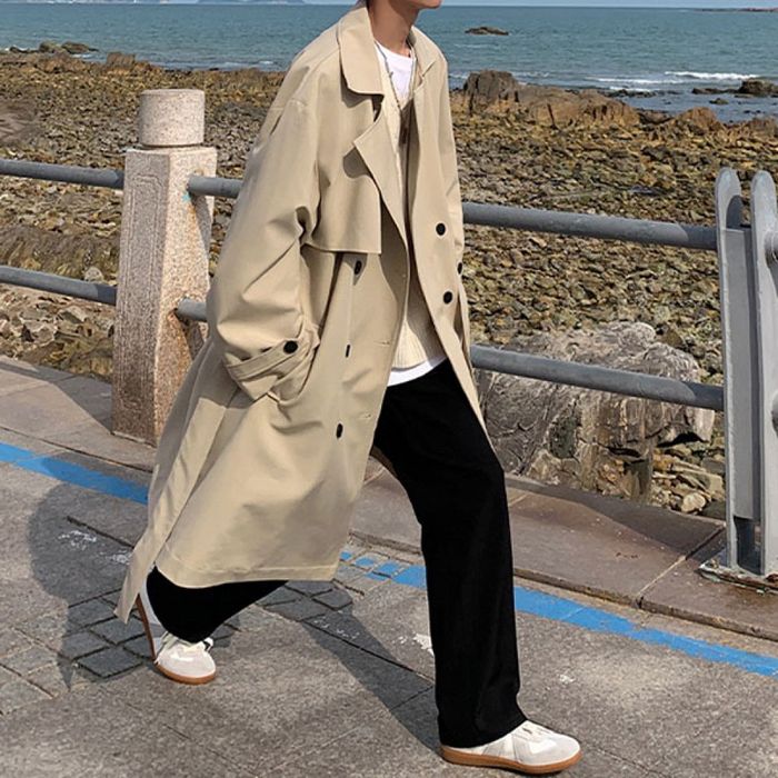 Чоловічий тренч бежевий