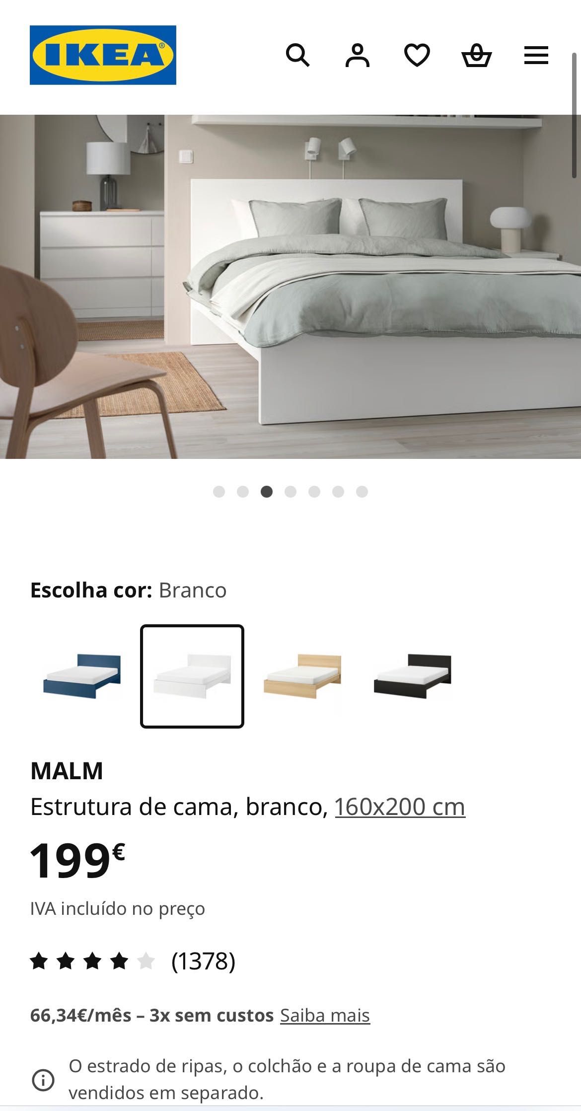 Cama Malm IkEA + Gavetas