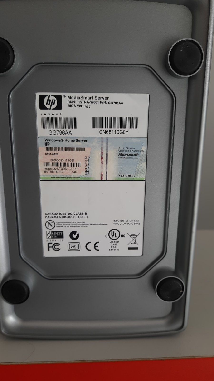 Сервер HP MediaSmart без жорсткого диску