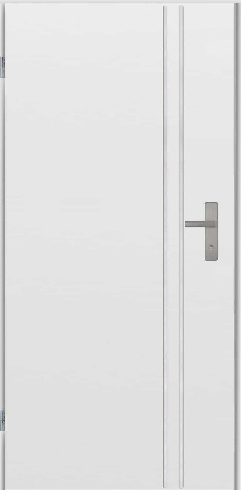 Drzwi wejściowe zewnętrzne UA-1 INOX antracyt/brąz/biały 80/90 L LUB P