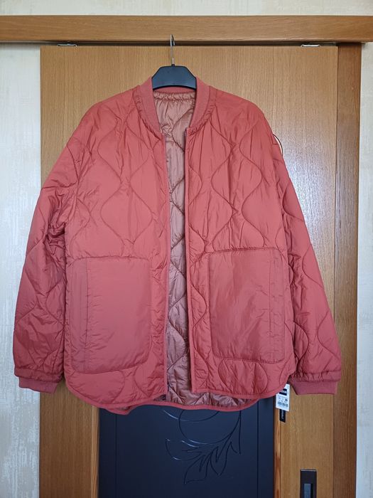 Куртка бомбер двостороння коричнево-теракотова