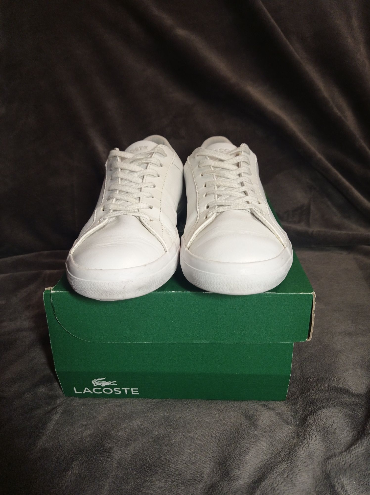 Buty Lacoste Lerond BL 1 rozmiar 41 białe trampki skóra naturalna 25,5
