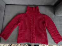 bordowy sweter golf damski rozmiar M/L