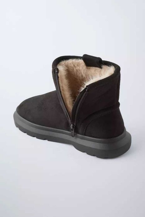 теплі зимові сапоги Zara ботинки на хутрі зара