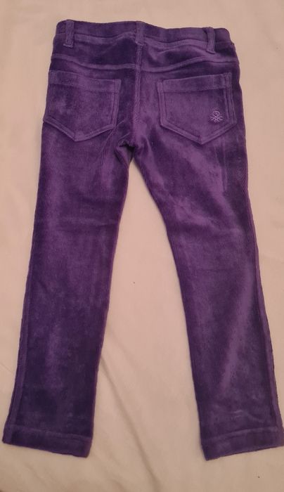Calças roxas em bombazine menina