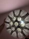 Candeeiro de teto com luz led várias cores e com comando