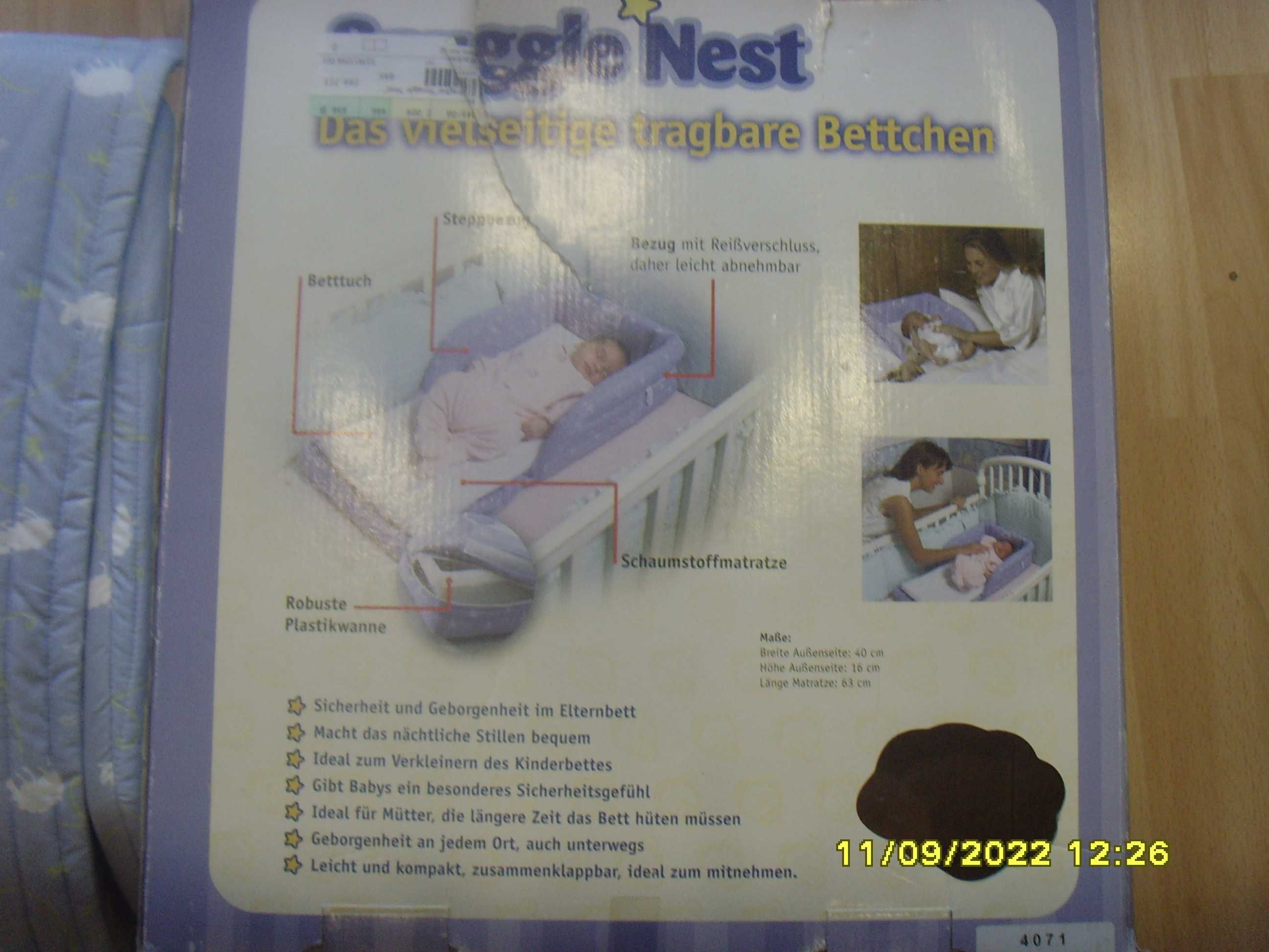 Snuggle nest  przenośne łóżeczko