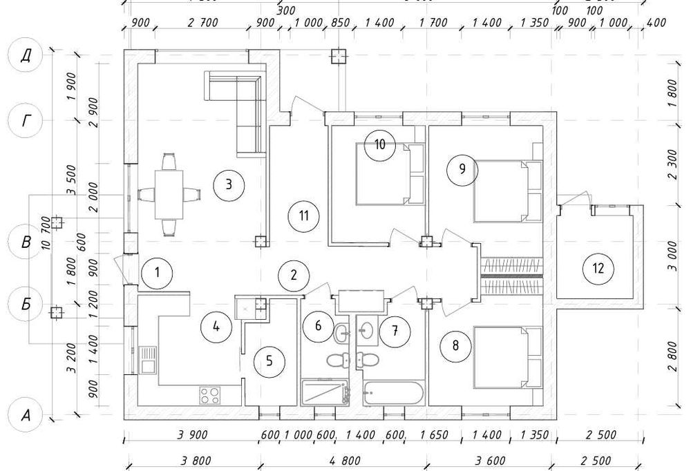 Будинок з євроремонтом у Полтаві, 107 м², 3 кімнати та кухня-студія