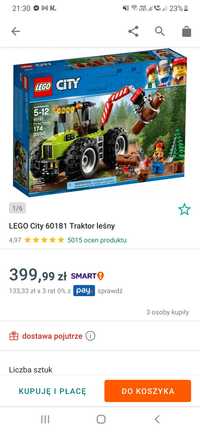 lego city 5-12 lat traktor leśny