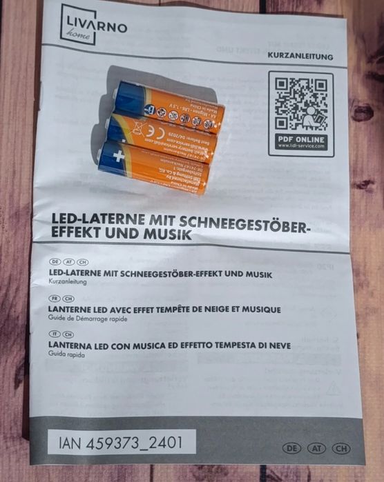 Lampion, latarenka LED z bałwanem