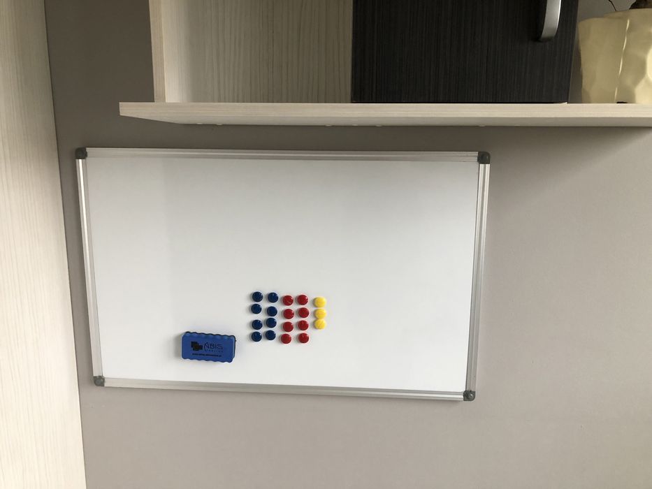 Tablica magnetyczna suchościeralna biała 80x50