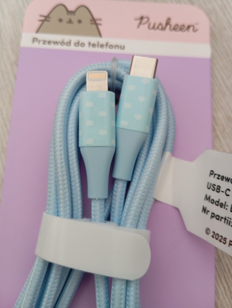 Kabel do telefonu USB-C / Lighting NiebieskiPusheen