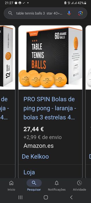 Bolas Ténis de Mesa 3 star 40+ Pro Spin