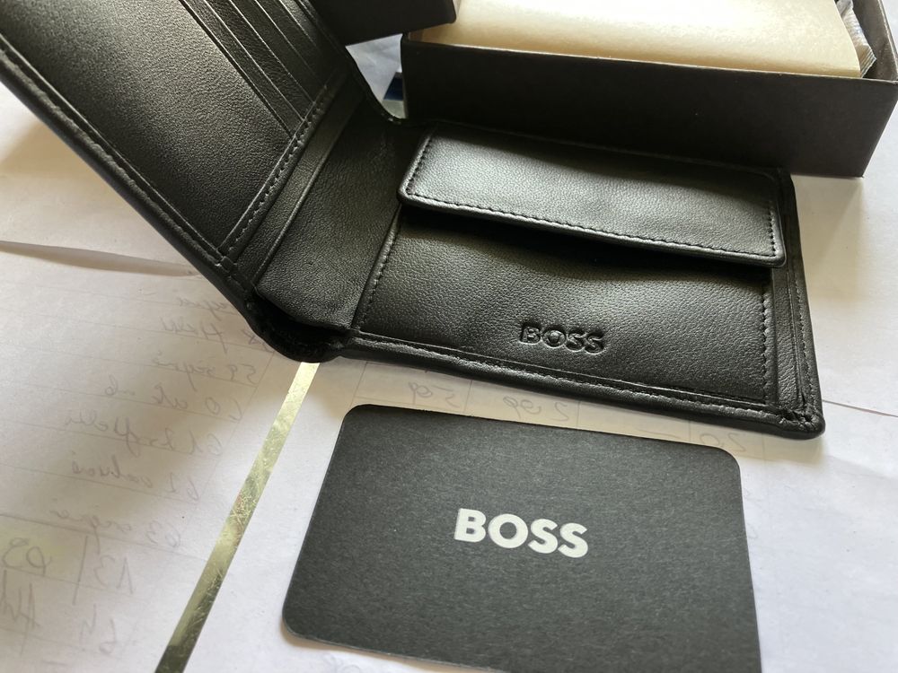 Hugo Boss skorzany męski portfel Nowy Okazja