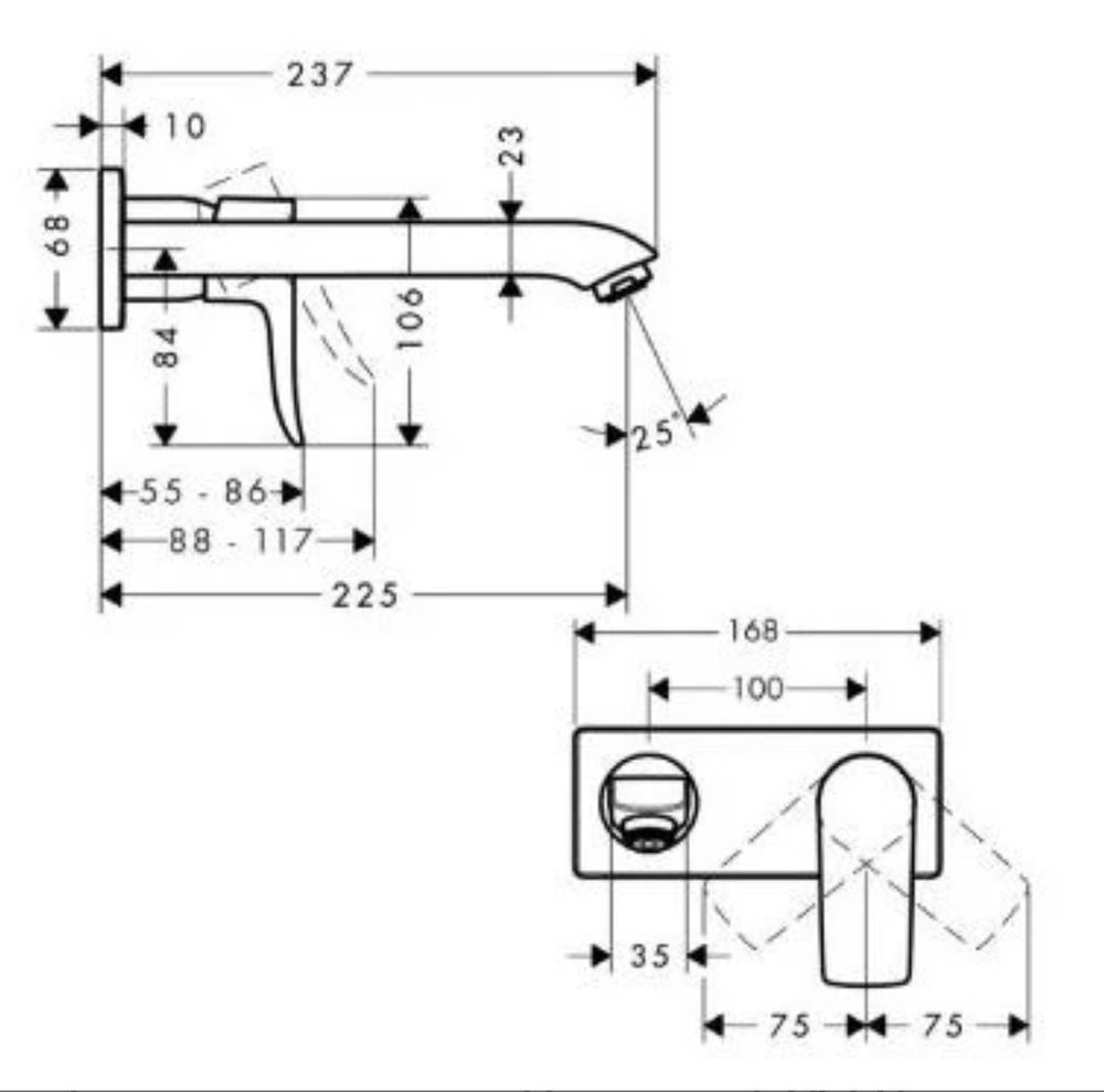 Podtynkowa bateria umywalkowa Hansgrohe Metris