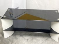 Mesa Tv em vidro preto
