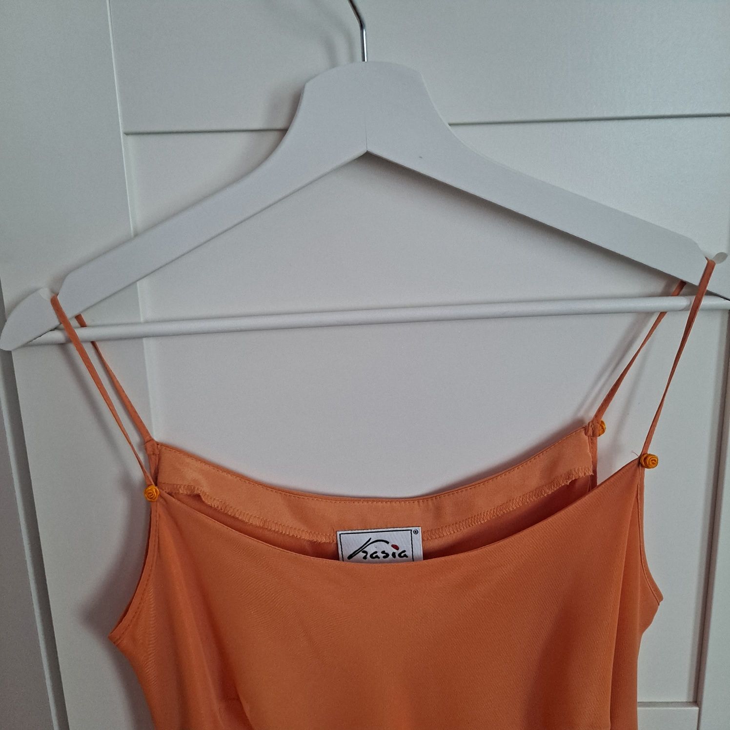 Pomarańczowa sukienka koktajlowa 40 S/M