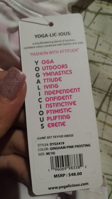 Брендовое платье для занятий теннисом на девочку 10 лет Yogalicious gi