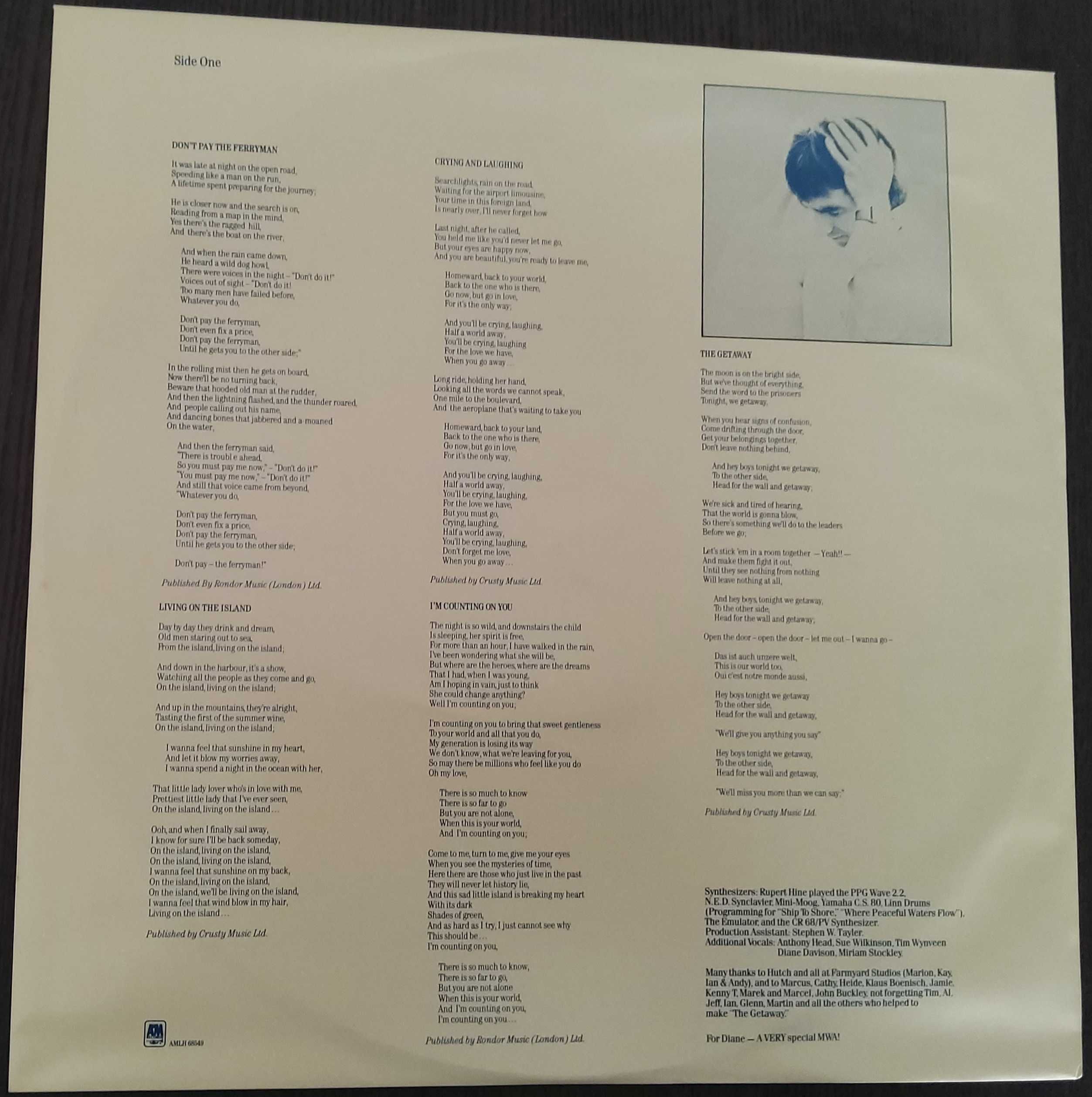 Vinil Lp - Chris De Burgh - The Getaway