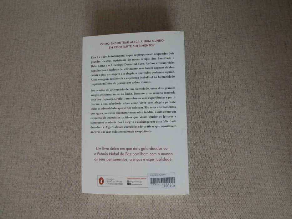 Livro O Livro da Alegria- Alcançar a felicidade num mundo em mudança