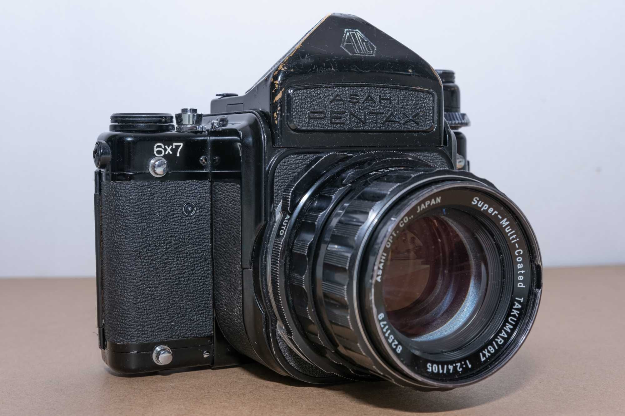 Pentax 6x7 67 + 105 mm 2.4  + pryzmat + adapter Canon EF