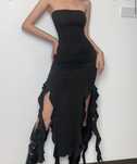 vestido longo preto