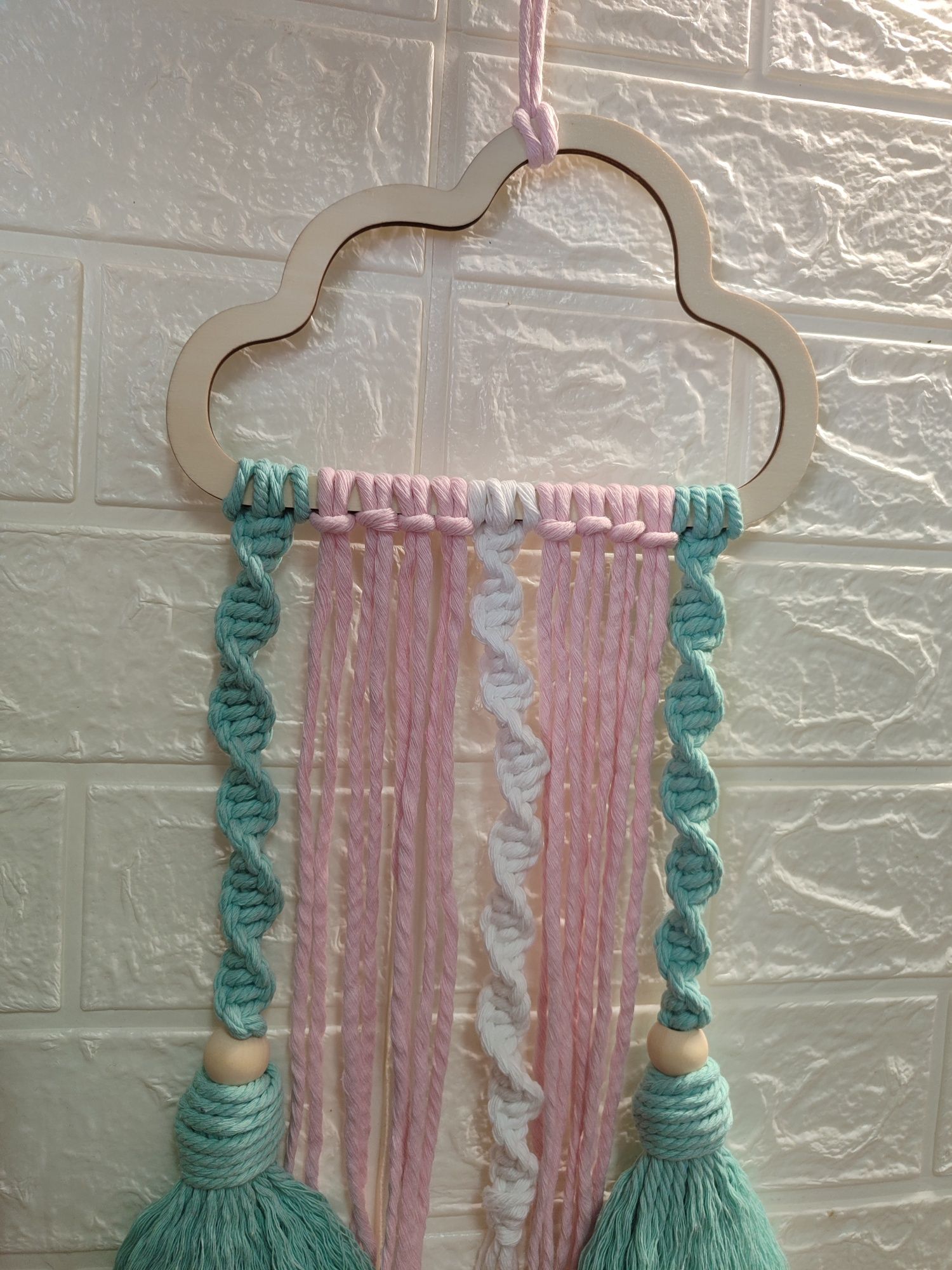 Painel decorativo infantil macramé
