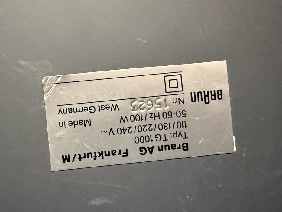 Magnetofon szpulowy Braun TG1000 proj. Dieter Rams 3-silnikowy