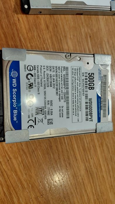 Dysk HDD marki Westetn Digital 500GB  SATA