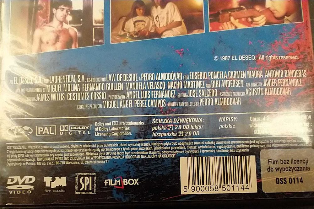 ALMODOVAR - Pośród Ciemności, Prawo Pożądania - 2 filmy DVD