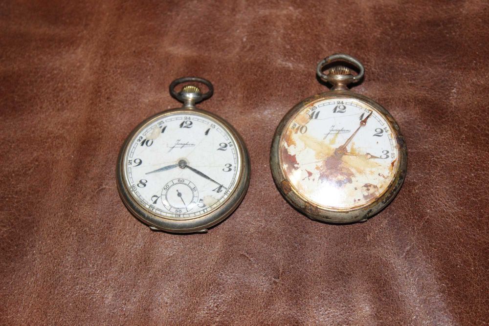Dwa zegarki kieszonkowe Junghans