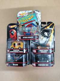 Conjunto de cinco carrinhos colecionáveis da Hot Wheels - Marvel
