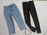 H&M Zestaw j.Nowe dżinsy spodnie jeansowe dżinsowe WYŻSZY stan BDB 146
