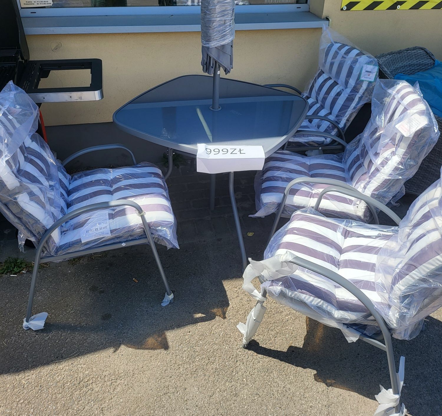 Zestawy mebli ogrodowych aluminiowy
