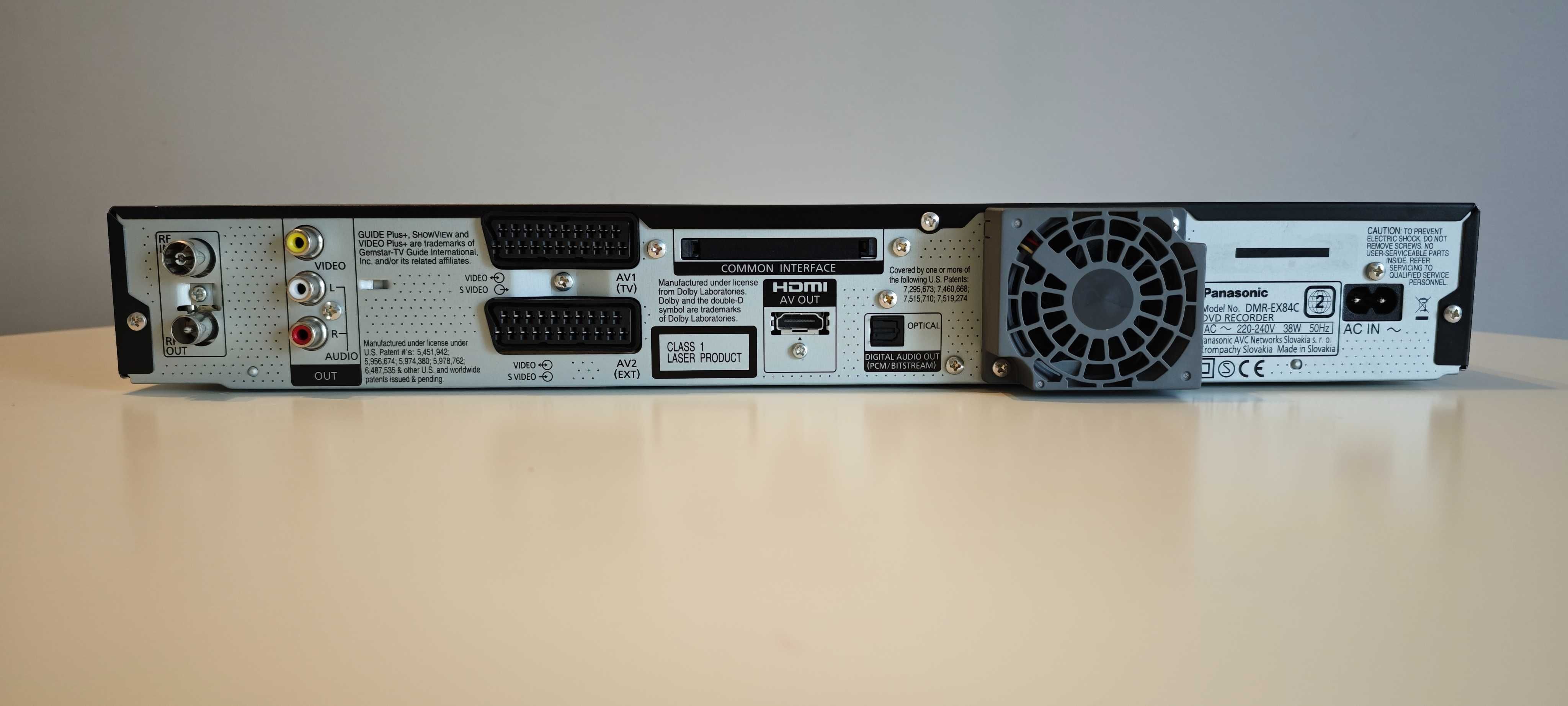 Nagrywarka z dyskiem HDD160GB Panasonic DMR-EX84C +Pilot Pl menu USB