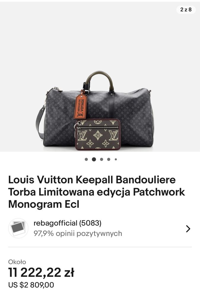 Torba Louis Vuitton Keepall Bandouliere 50 Promocja!