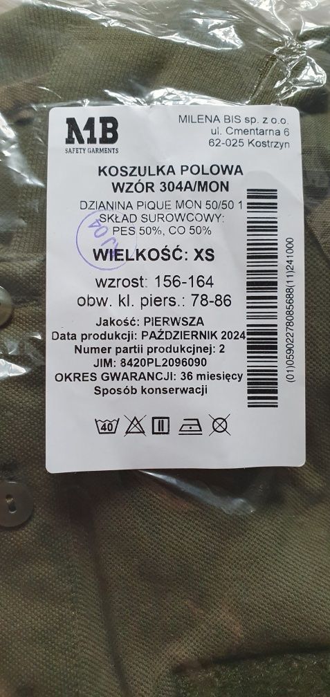 Koszulka polowa wzór 304A/MON r. XS