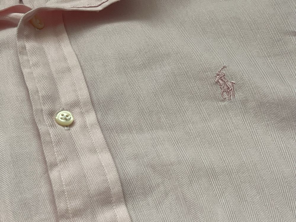 Polo Ralph Lauren класична ніжно рожева сорочка з логотипом