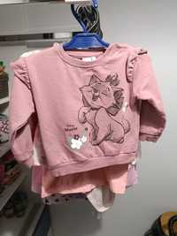 Bluza z kotkiem z Disney rozmiar 74