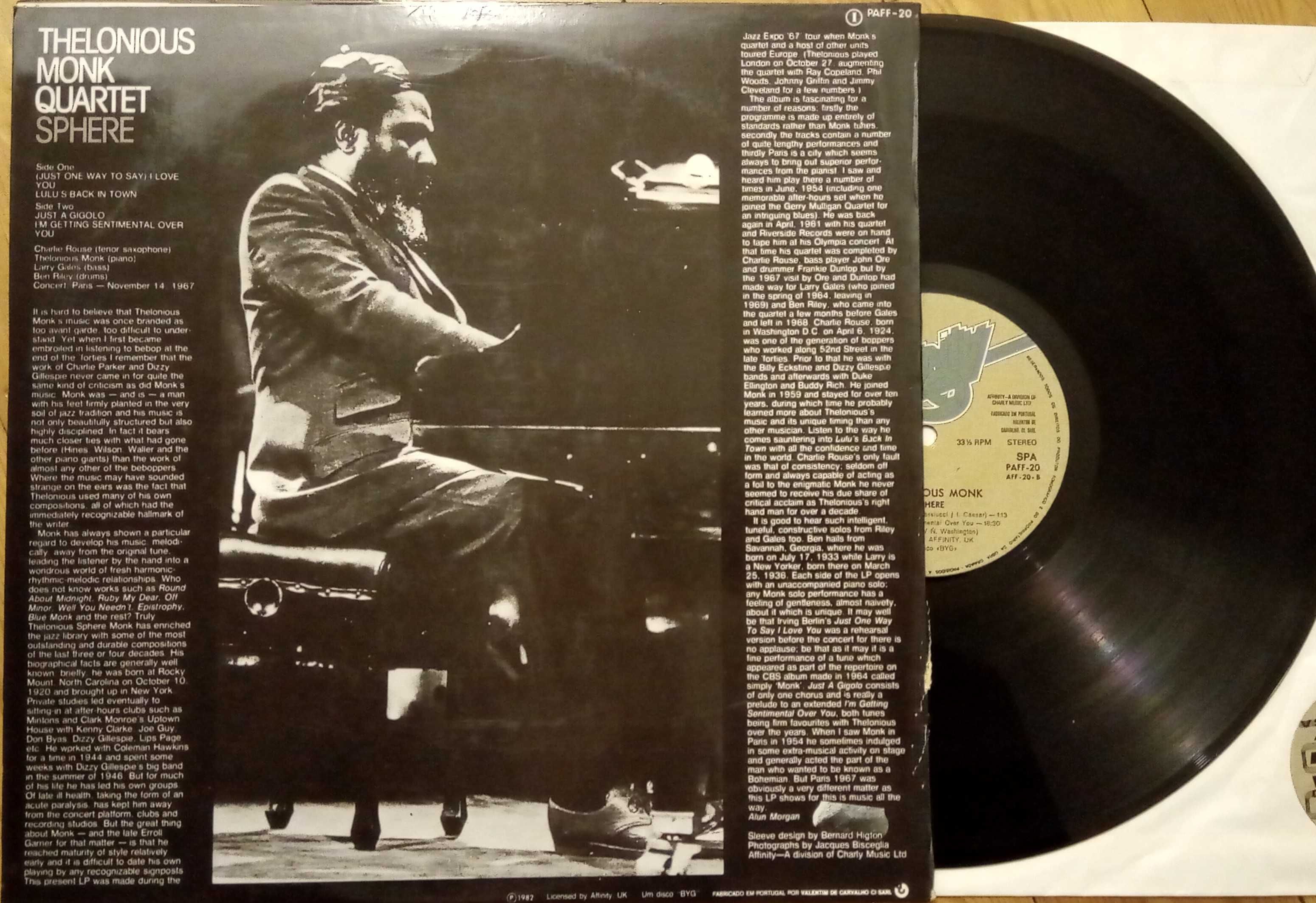 Thelonious Monk Quartet, Sphere, LP
