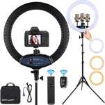19" lampa pierścieniowa LED Ring Light do makijażu studyjnego + pilot