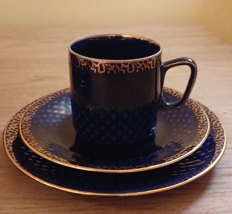 Tułowice PRL -zestaw do kawy i ciasta