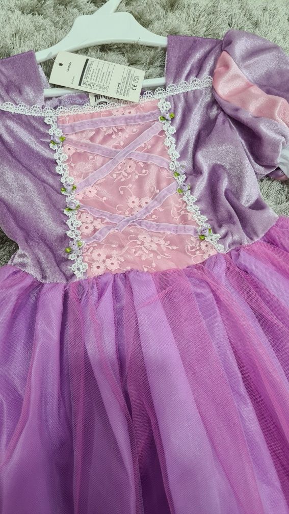 Vestido princesa rapunzel 4/6anos