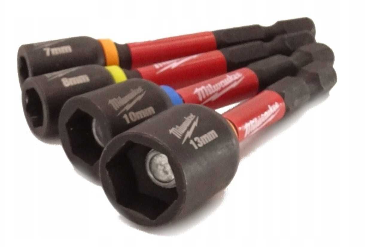 Milwaukee Nasadki Udarowe Magnetyczne 7 - 13 HEX Imbus Udar Zakrętarka