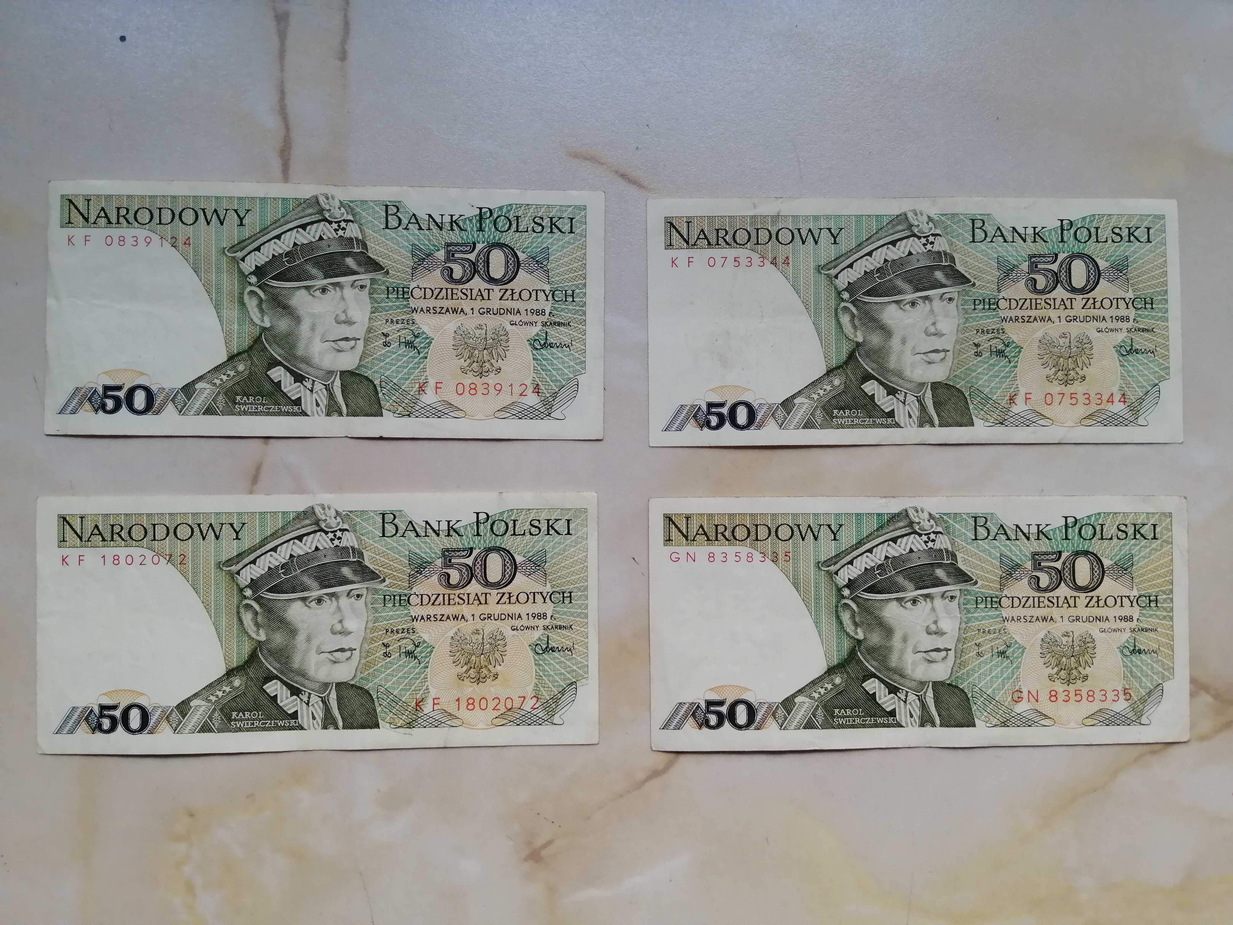 Banknoty 50 zł z 1988 roku