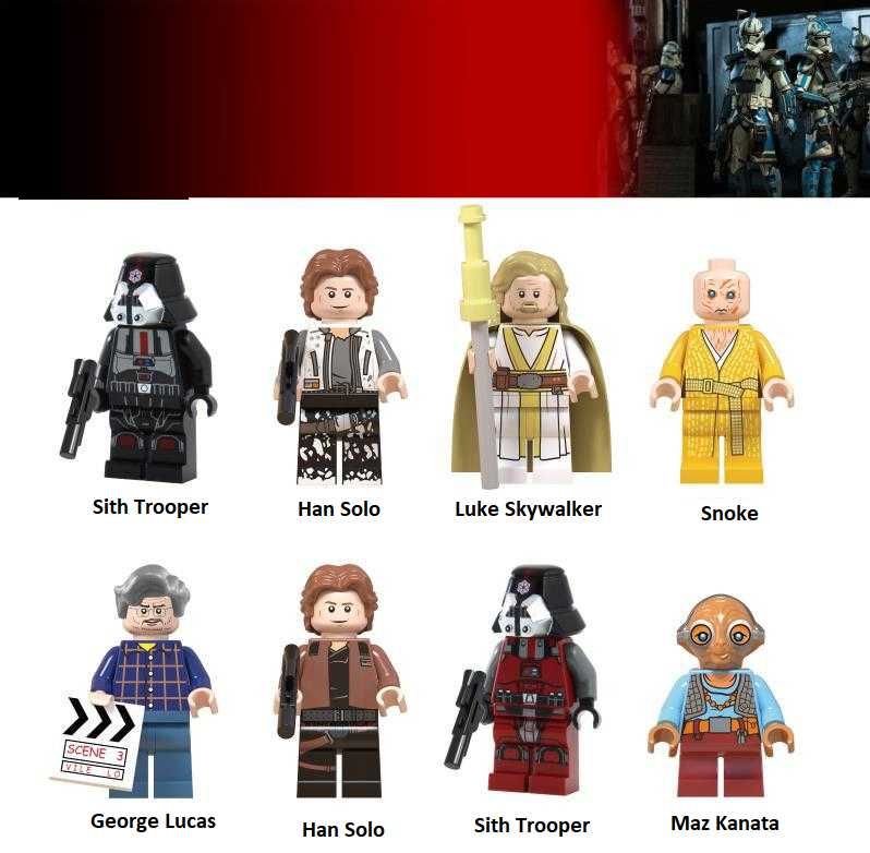 Bonecos minifiguras Star Wars nº52 (compatíveis com Lego)