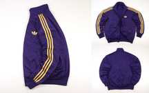 ADIDAS Purple Gold Lakers 90s Vintage Track Bluza Męska Oldschool L